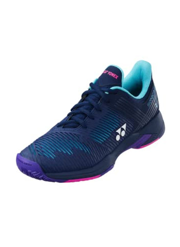 YONEX Women's Sonicage 2 All-Court Tennis Shoes, Navy/Blue Purple (US Size 5.5)