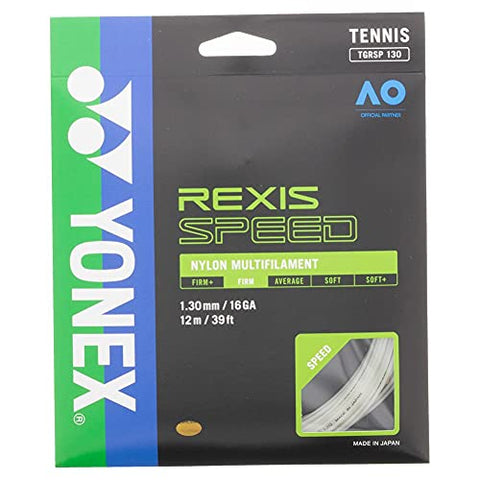 YONEX Rexis Speed 130/16 Tennis String (White) (12m/39ft)