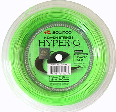 Solinco Hyper G (328 Foot) Lime Green Mini Reel, 16 Gauge / 1.30 mm