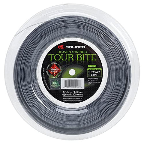 Solinco Tour Bite Diamond Rough (16-1.30mm) String Reel (Silver)
